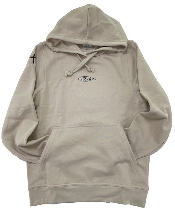 Sudadera Kirios beige con capucha