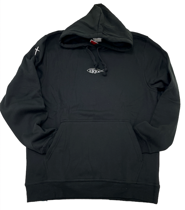Sudadera Kirios negra con capucha
