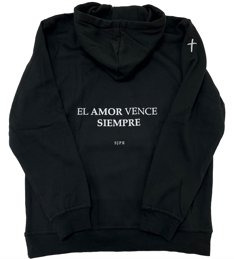 Sudadera Kirios negra con capucha