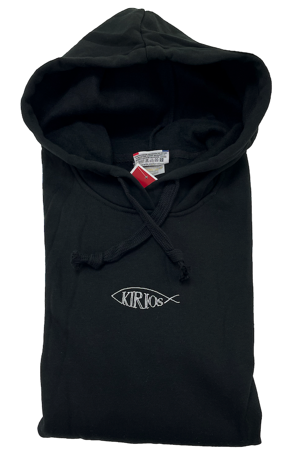 Sudadera Kirios negra con capucha