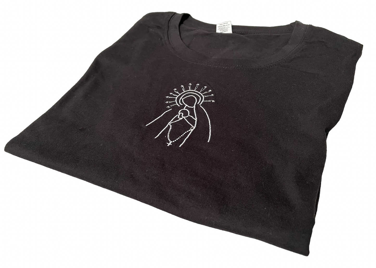 Camiseta unisex bordada negra La Paloma