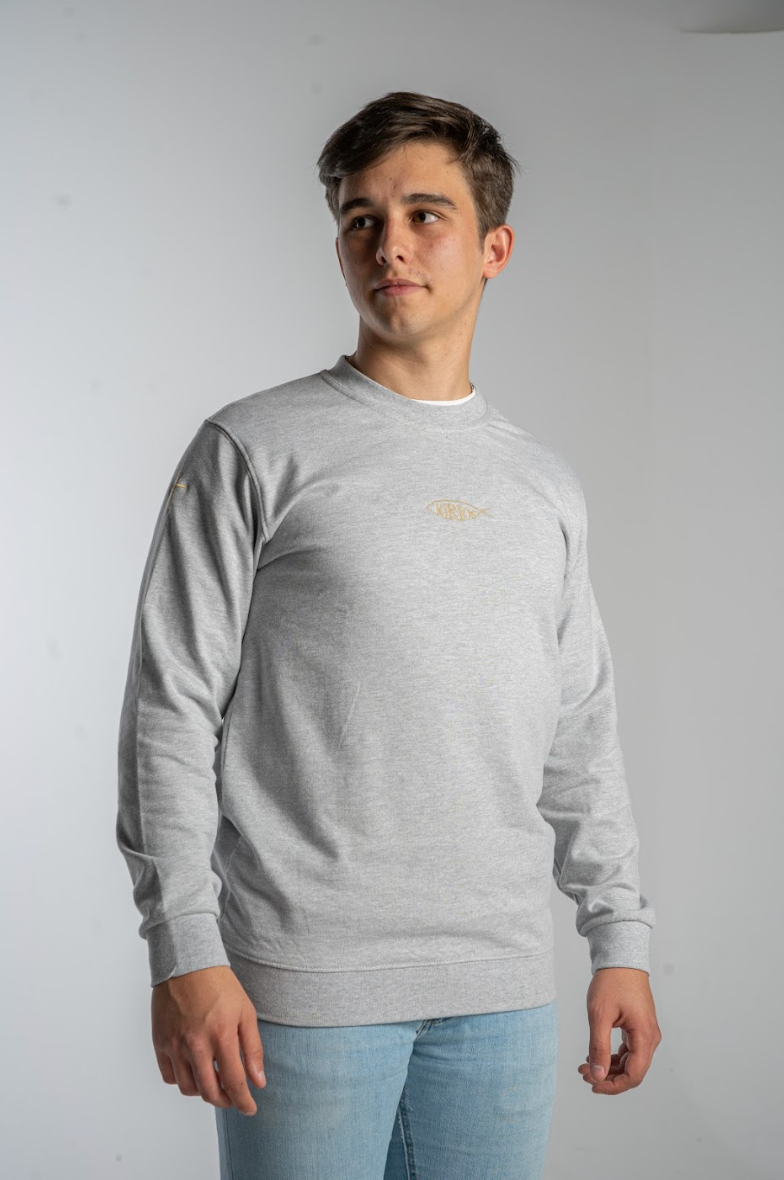 Sudadera Kirios gris sin capucha