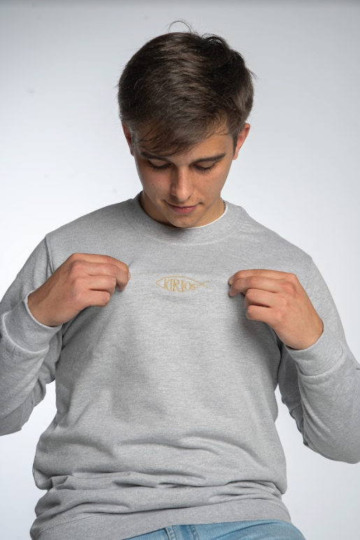 Sudadera Kirios gris sin capucha