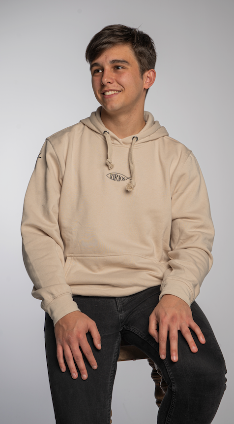 Sudadera Kirios beige con capucha