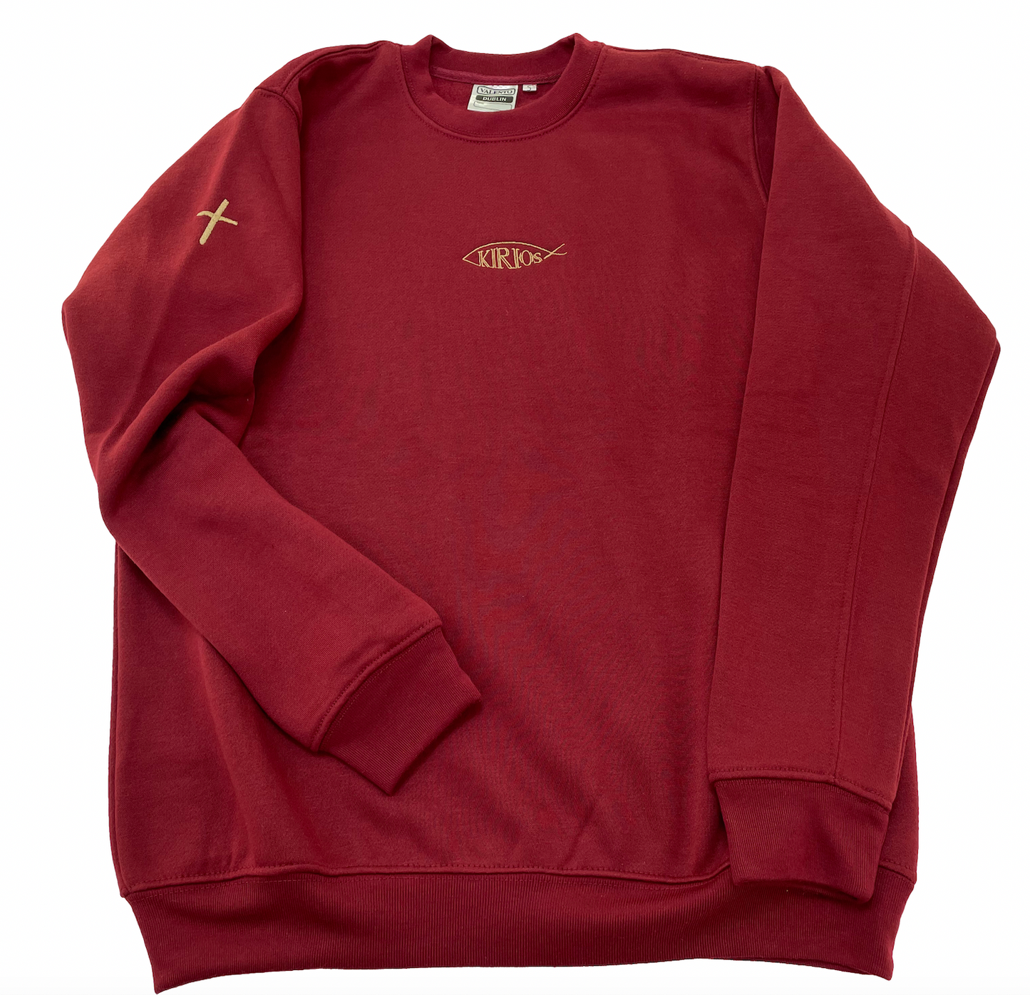 Sudadera Kirios granate sin capucha