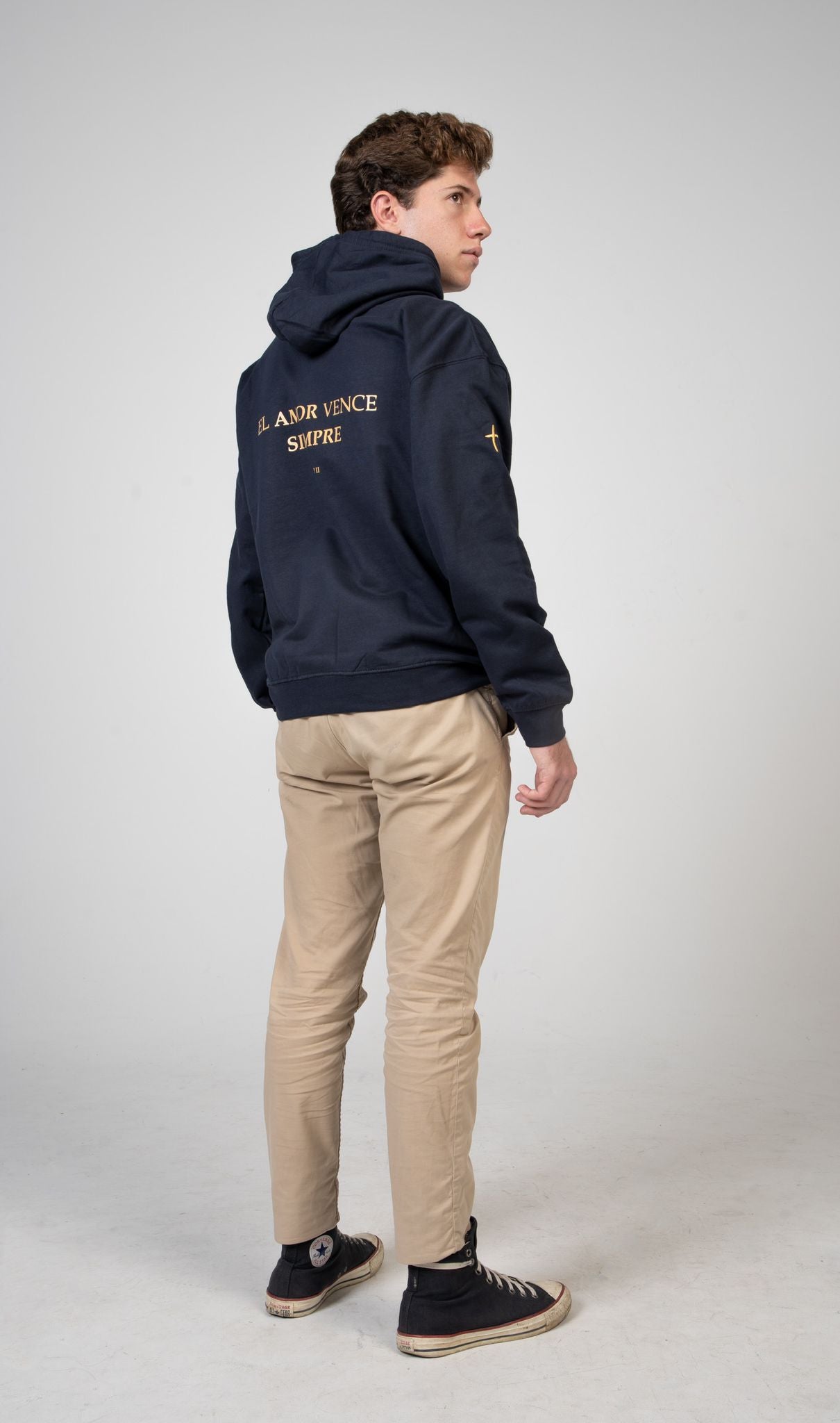 Sudadera Kirios azul marino con capucha