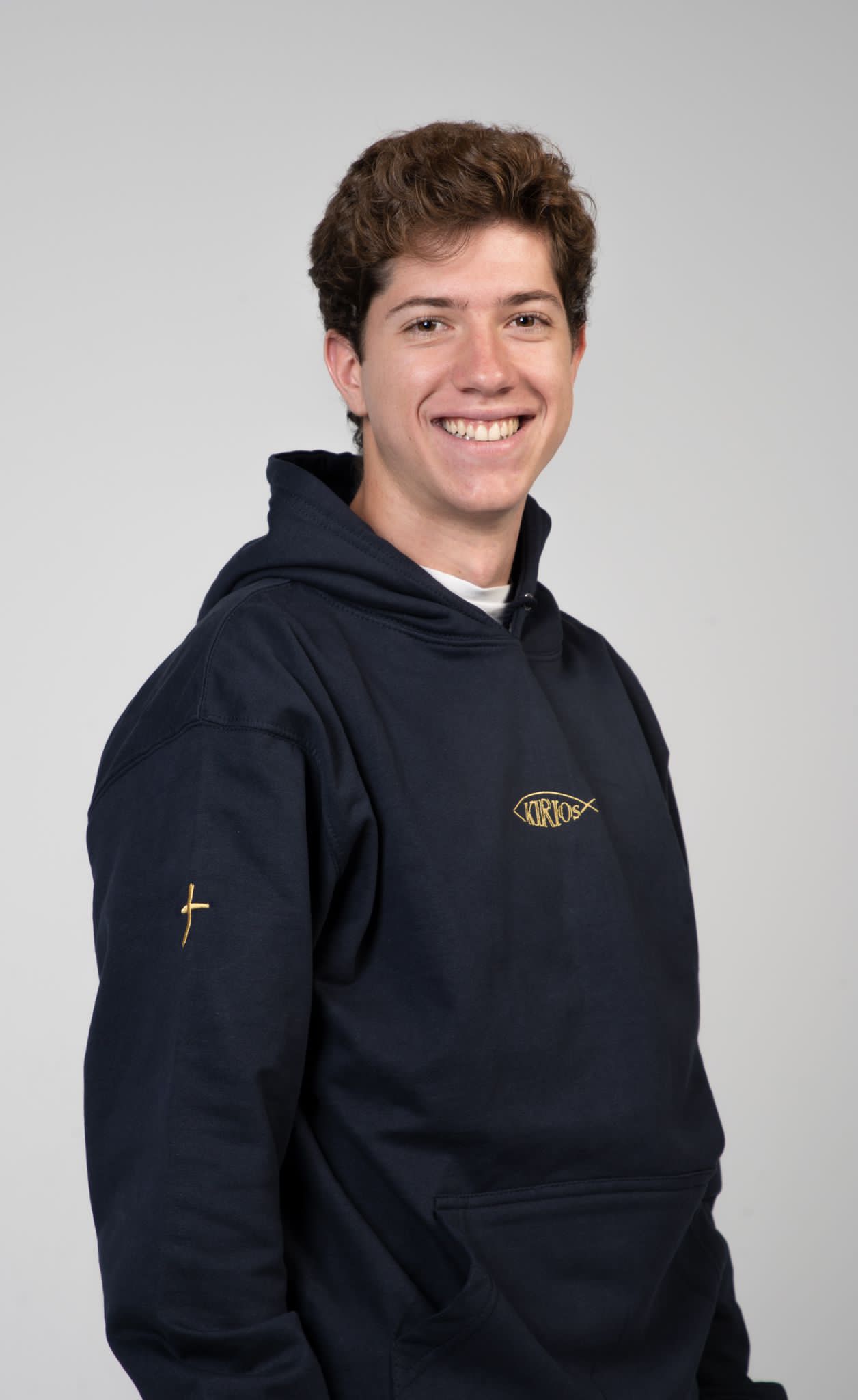Sudadera Kirios azul marino con capucha