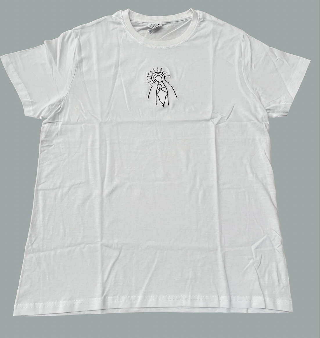 Camiseta unisex bordada blanca La Paloma